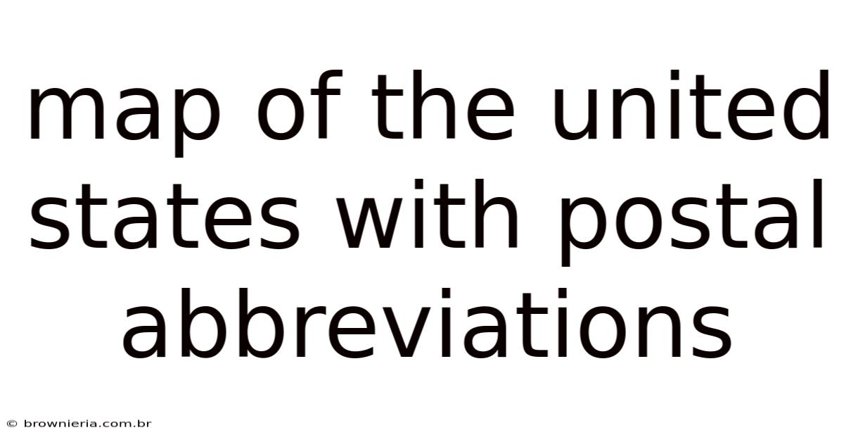 Map Of The United States With Postal Abbreviations